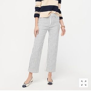 Slim wide leg striped jean size 26T from jcrew